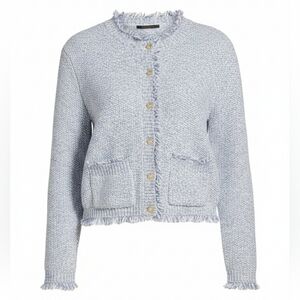 Kobi Halperin Emorie Sweater Navy Blue White NWT